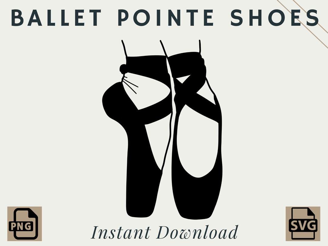 Ballet Pointe Shoes PNG SVG Digital Download Printable Etsy