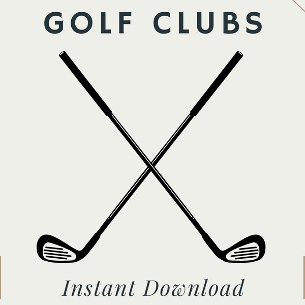 Golf Clubs | PNG | SVG | Digital Download | Printable