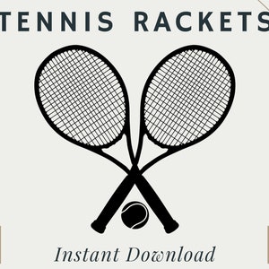 Tennis Rackets | PNG | SVG | Digital Download | Printable