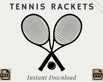 Tennis Rackets | PNG | SVG | Digital Download | Printable