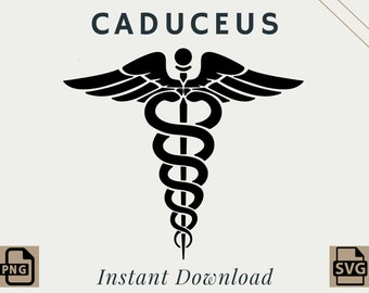 Caduceus | PNG | SVG | Digital Download | Printable