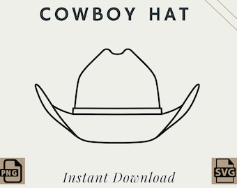 Cowboy Hat | PNG | SVG | Digital Download | Printable