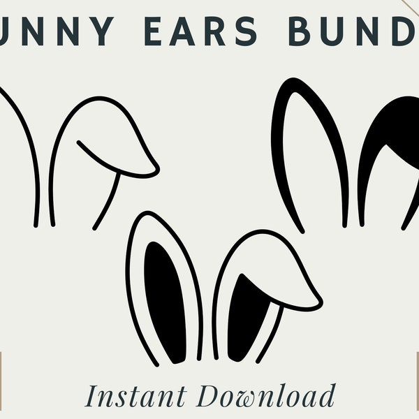 Bunny Ears Bundle PNG SVG | Easter | Digital Download | Printable