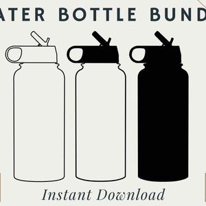 Water Bottle Bundle | PNG | SVG | Digital Download | Printable