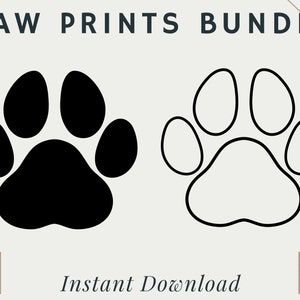 Paw Prints Bundle | PNG | SVG | Digital Download | Printable