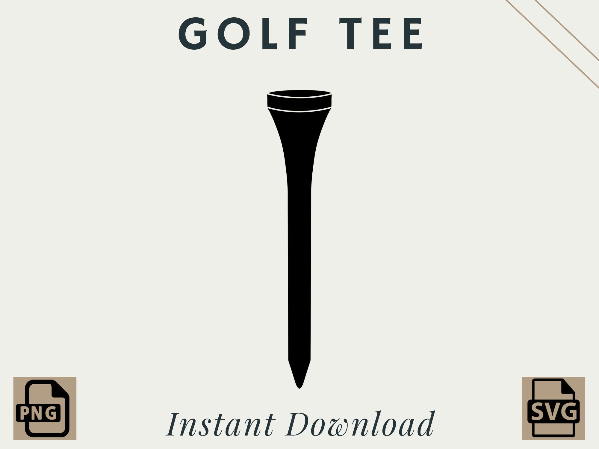 Golf Tee PNG SVG Digital Download Printable Etsy