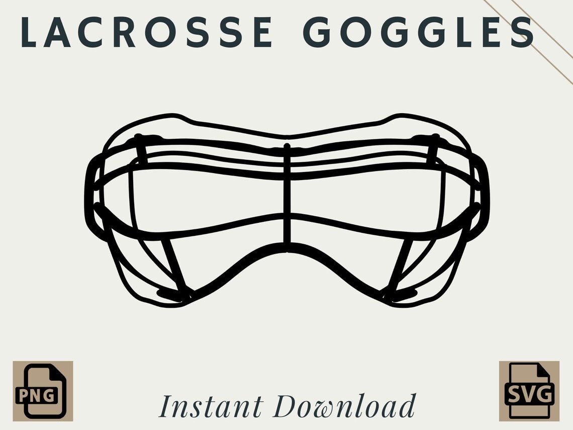 Lacrosse Goggles PNG SVG Digital Download Printable Etsy
