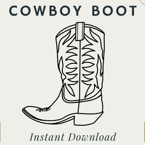 Cowboy Boot | Westelijke | PNG-| SVG-| Digitaal download | Afdrukbare