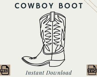 Cowboy Boot | Western | PNG | SVG | Digital Download | Printable