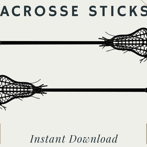 Lacrosse Sticks | PNG | SVG | Digitaler Download | Druckbare