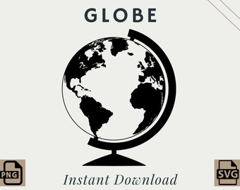 Globe | PNG | SVG | Digital Download | Printable