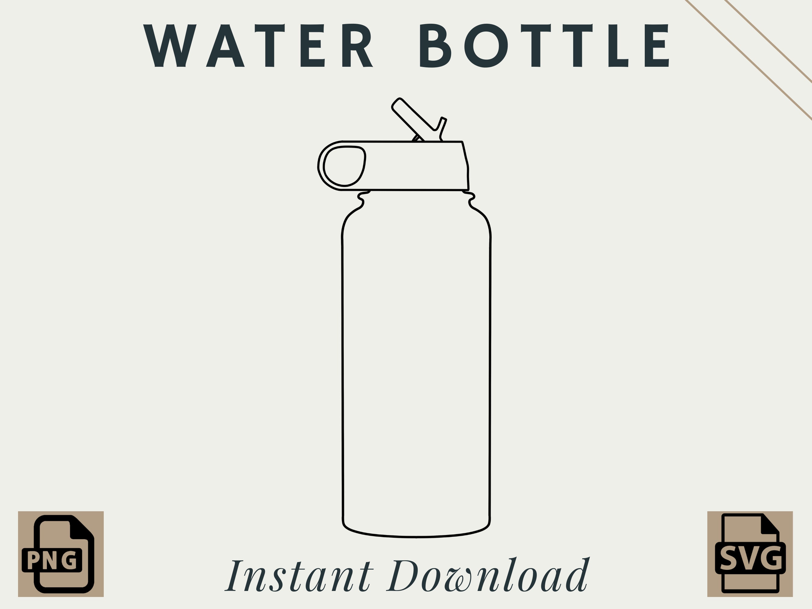 Water Bottle PNG SVG Digital Download Printable - Etsy