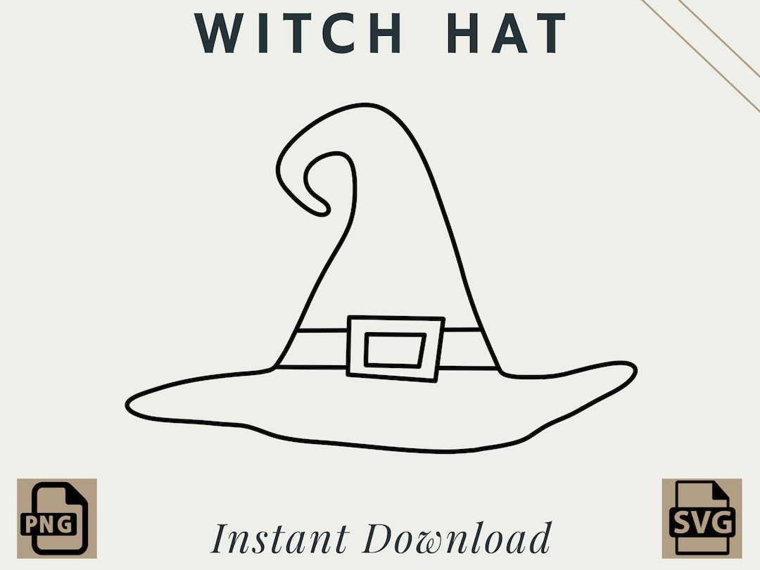 Witch Hat Halloween PNG SVG Digital Download - Etsy