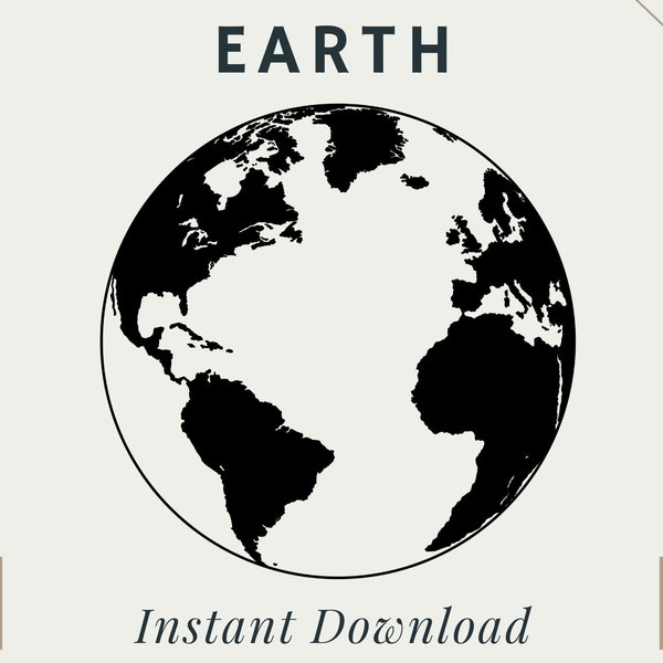 Earth | PNG | SVG | Digital Download | Printable