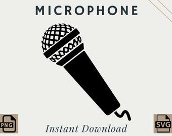 Microphone | PNG | SVG | Digital Download | Printable
