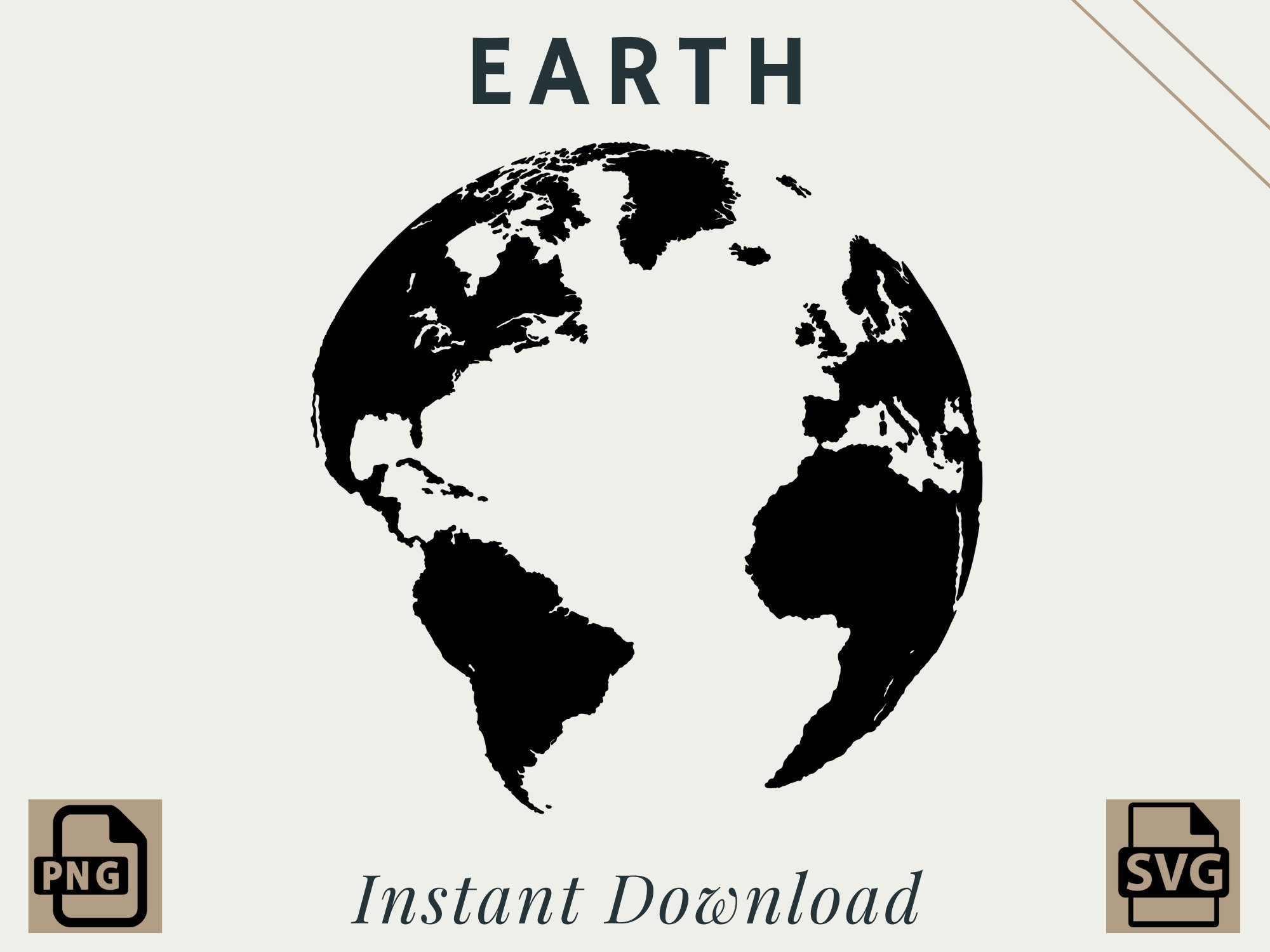 Earth | PNG | SVG | Digital Download | Printable