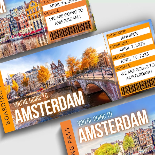 Fake Ticket Amsterdam Etsy