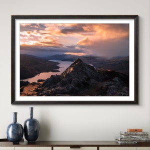 Scotland Landscape Photography, Ben A&#39;an, Mountains Sunset PRINT, Scotland Print, Nature Print, Scottish Art