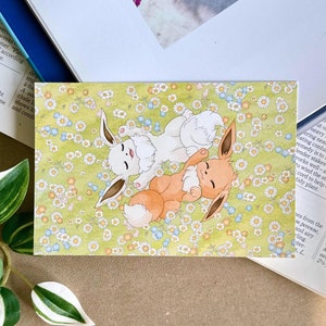 Eevee-tryck - Akvarell Eevee-illustration - Pokémon-vykort