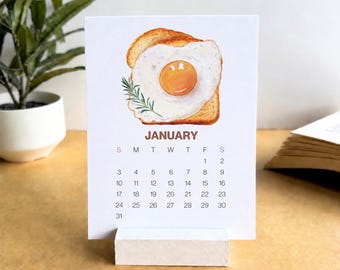 Frühstückskalender 2027, Aquarell-Café- und Kaffeemotiv, gemütliche Küchendekoration
