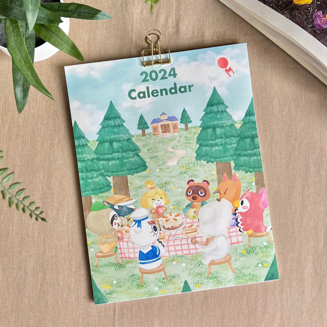 2024 Animal Crossing Calendar ACNH Wall Calendar Etsy