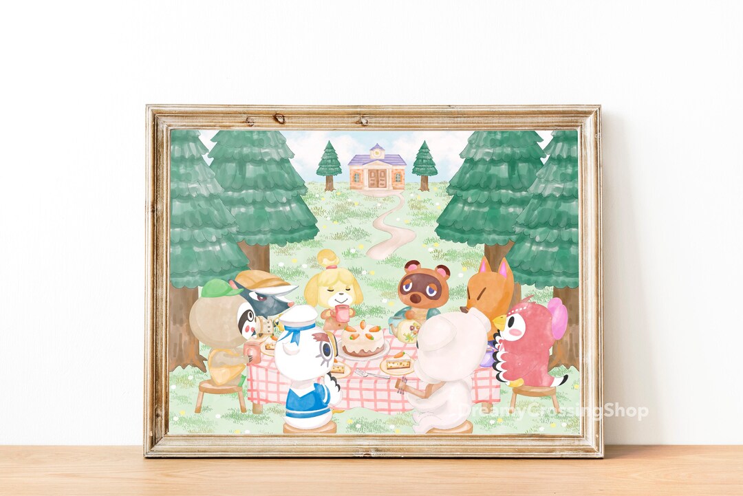 Animal Crossing 8 X 10 Inch Print Island Visitors Animal Crossing Print