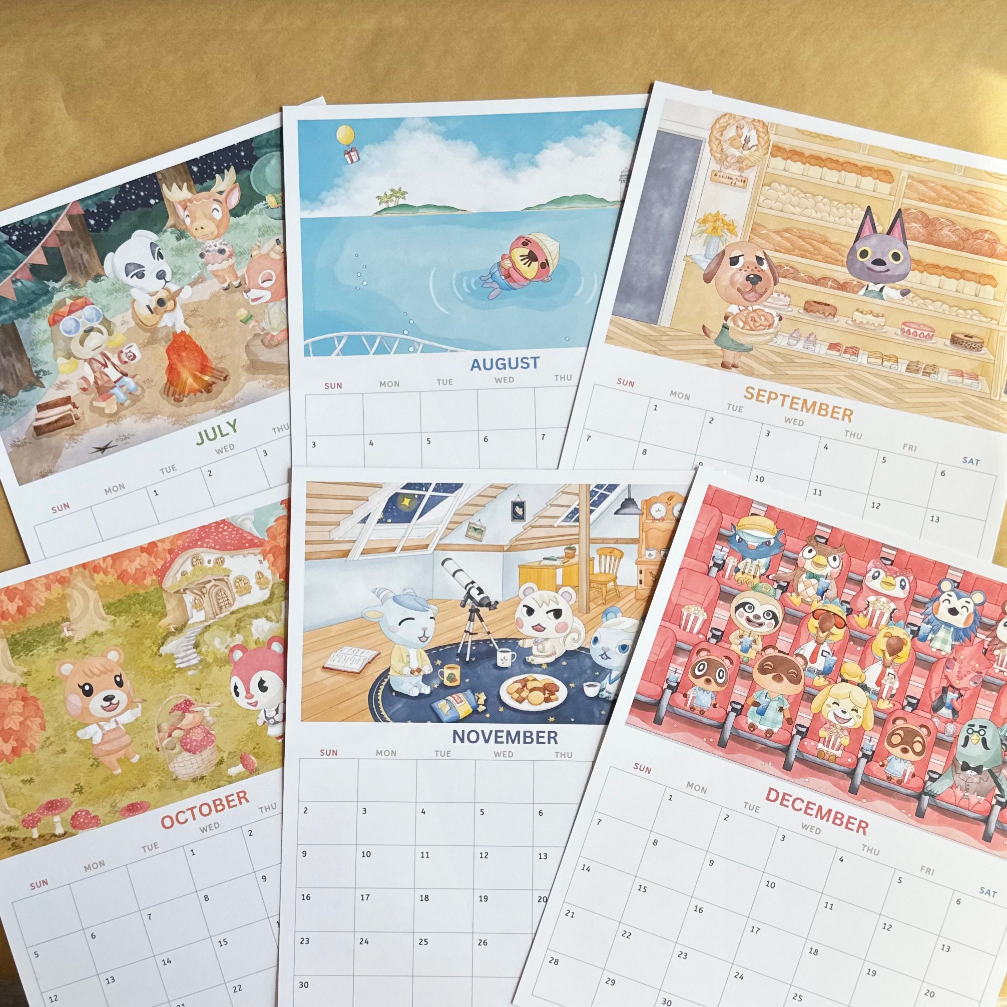 2025 Animal Crossing Calendar ACNH Wall Calendar Etsy