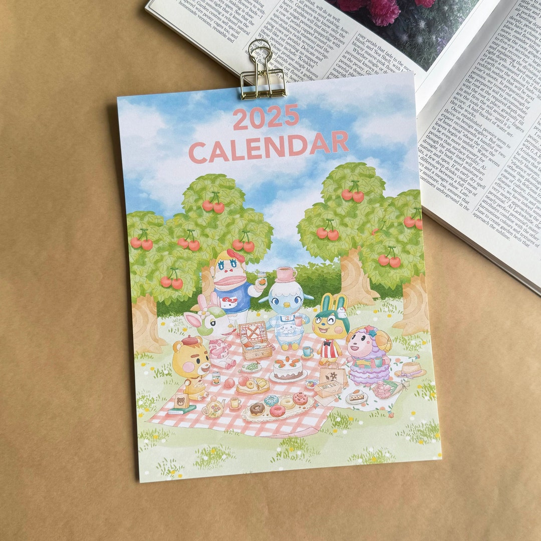 2025 Animal Crossing Calendar ACNH Wall Calendar Etsy