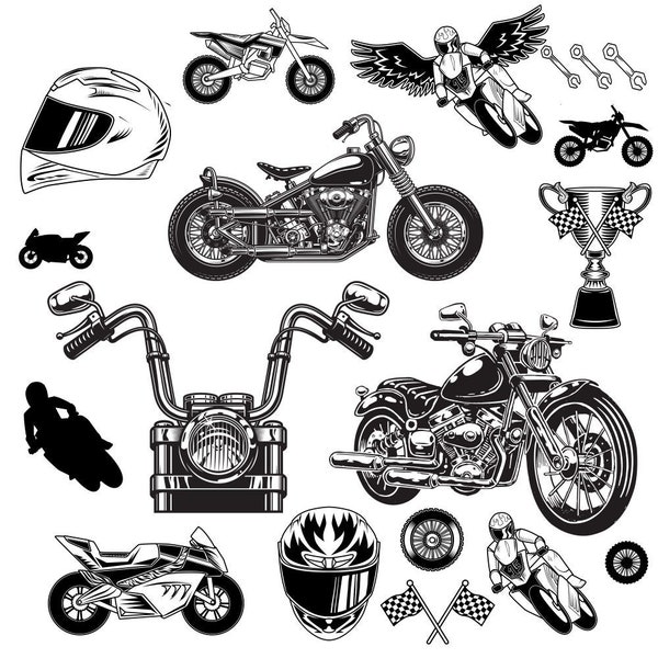 Motorcycle Svg - Etsy