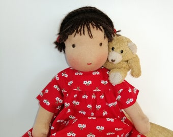Puppe nach Waldorfart 32cm - "Marianne" Puppenkind zum Spielen und Gernhaben