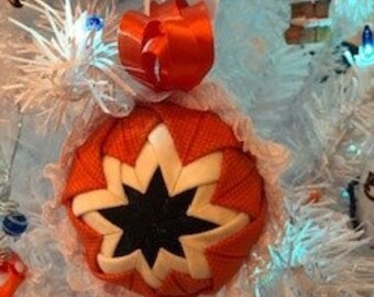 Quilted Fabric Auburn University Ball Ornament