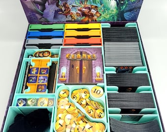 Clank! Catacombs Organizer - Base + Lairs & Lost Chambers + Adventuring Party (Excludes 5–6 Player Components)