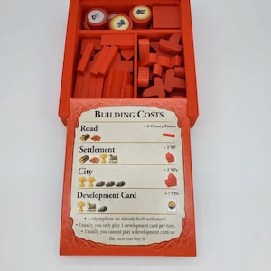 Catan Set of 6 Player Trays - Base + Seafarers + Cities and Knights (Use Your Player Aid as a Lid) image 2