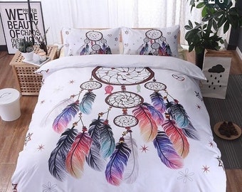 Boho Bohemian Feathers Pattern Comforter Set for Kids Teens 3-Piece Full Size Bedding Decoration Gift Blue Feelyou Boys Girls Bedding Sets White Dream Catcher Duvet Cover Breathable Soft Boho Bohemian Feathers Pattern Comforter Set for Kids Teens 3-Piece Full Size Bedding Decoration Gift Blue Feelyou Boys Girls Bedding Sets White Dream Catcher Duvet Cover Breathable Soft