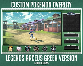Pokémon Legends Arceus - Overlay für Twitch/Youtube (Green Version)