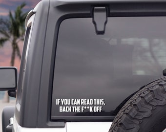 Back Off Car Bumper Sticker | Back Off Vinyl Sticker | Car Vinyl Sticker | Tailgate Sticker | Funny Vinyl Stickers | Funny Window Sticker