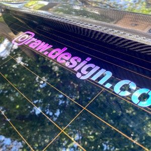 Holographic Custom Instagram UsernameDecal, Instagram Handle Decal, Personalized Vinyl Sticker, Social Media Decal, Instagram Vinyl Decal