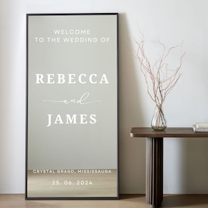 Custom Wedding Welcome Mirror Decal | Personalized Wedding Sticker | Wedding Reception Sign | Custom Vinyl Decal for Mirrors | Wedding Decor