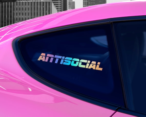 Antisocial Car Decal | JDM Car Decal | Antisocial Club Decal | Antisocial Sticker | Antisocial Decal | Car Bumper Sticker | Car Window Decal