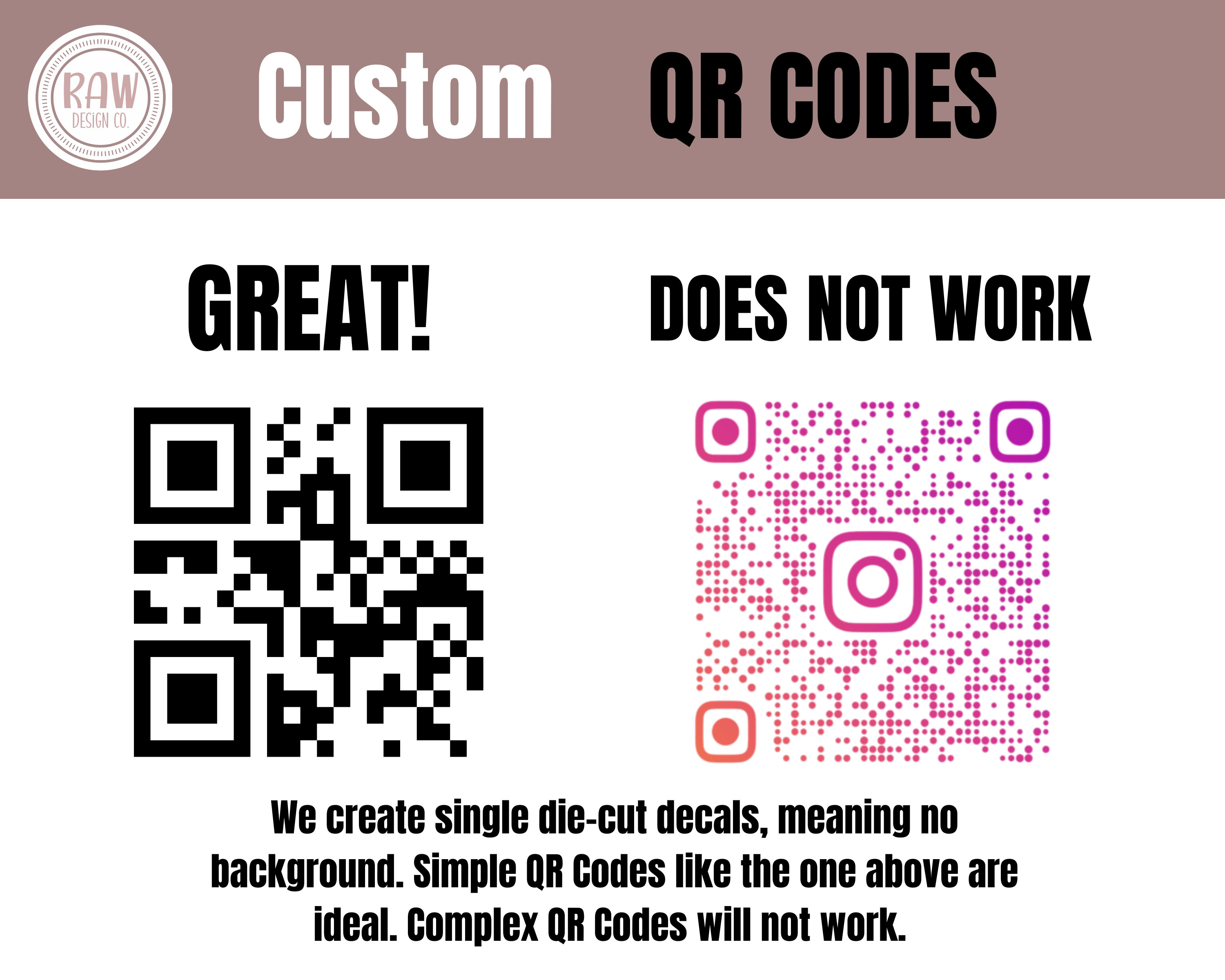 Custom QR Code Vinyl Decal Storefront Decal Menu QR Code Etsy Canada