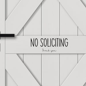 No Soliciting Decal | No Solicitors Sticker For Door | Front Door Decal | Window Decal | Store Front Sticker | Vinyl Decal | Business Decal