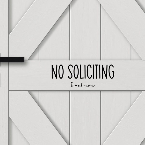 No Soliciting Decal | No Solicitors Sticker For Door | Front Door Decal | Window Decal | Store Front Sticker | Vinyl Decal | Business Decal