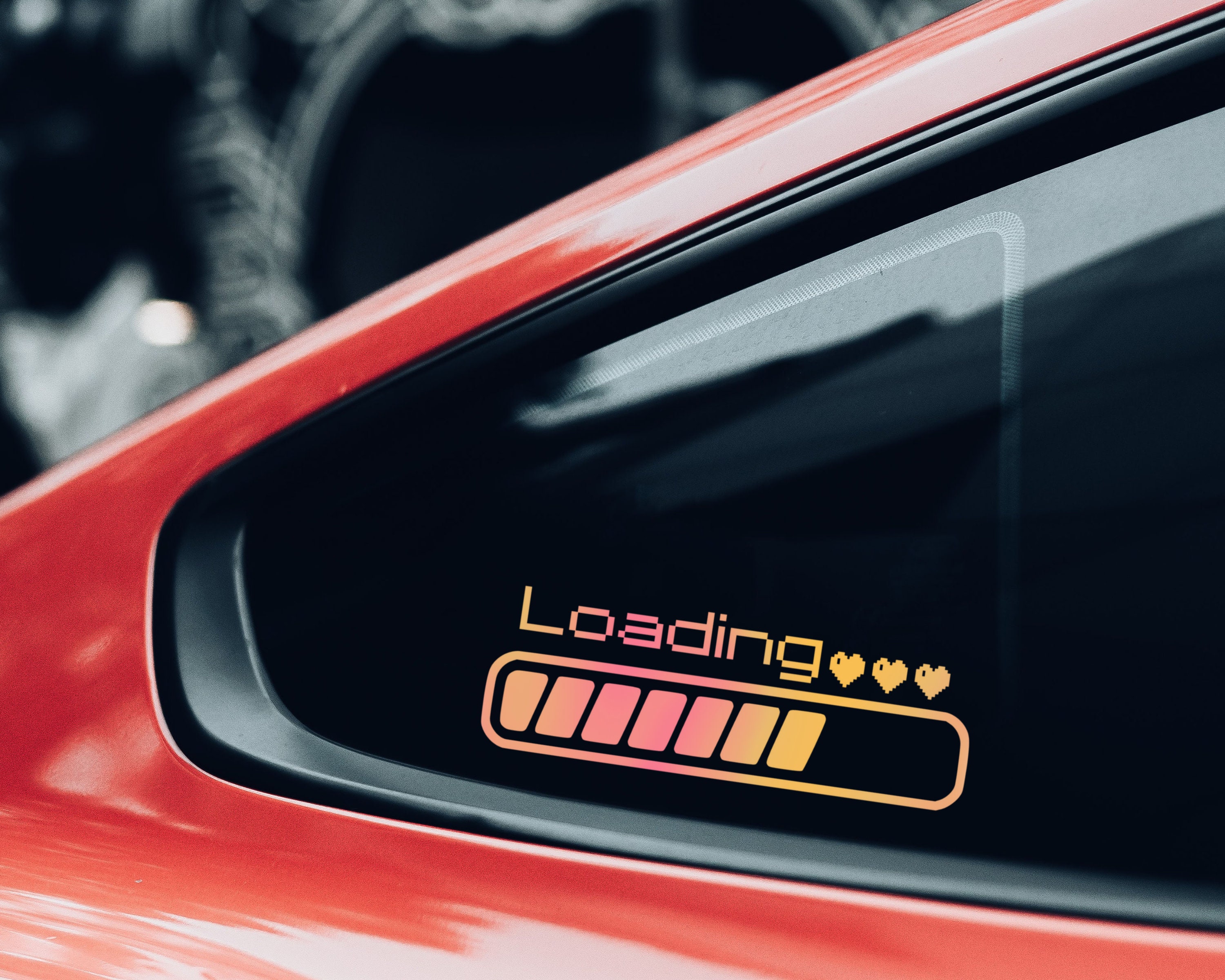 Loading Bar Vinyl Decal | Pixel Heart Sticker | Loading Sticker | Cute ...