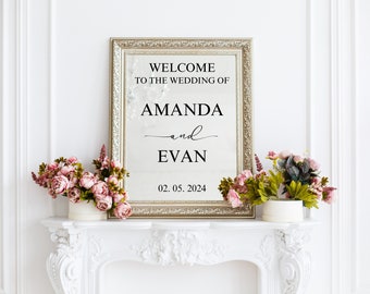 Custom Wedding Welcome Mirror Decal | Personalized Wedding Sticker | Wedding Reception Sign | Custom Vinyl Decal for Mirrors | Wedding Decor