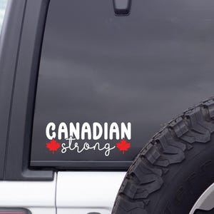 Canadian Strong Car Decal, Maple Leaf Sticker, Elbows Up Sticker, Canadian Pride Vinyl Sticker, Buy Canadian. True North Strong & Free Decal