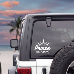 Prince On Board Decal | Prince Sticker | Car Decal | Baby On Board Decal | Baby Shower Gift | Car Sticker | Vinyl Decal