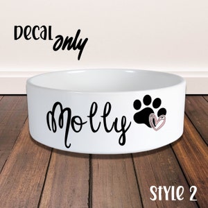 Custom Pet Name Sticker Personalized Dog Decal Waterproof