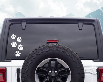 Hunde Pfote Aufkleber | Hunde Pfoten Sticker | Haustier Aufkleber | Tierliebhaber Aufkleber | Pfotenabdrücke Sticker | Pfotenabdrücke Aufkleber | Aufkleber für Auto, Laptop, Becher