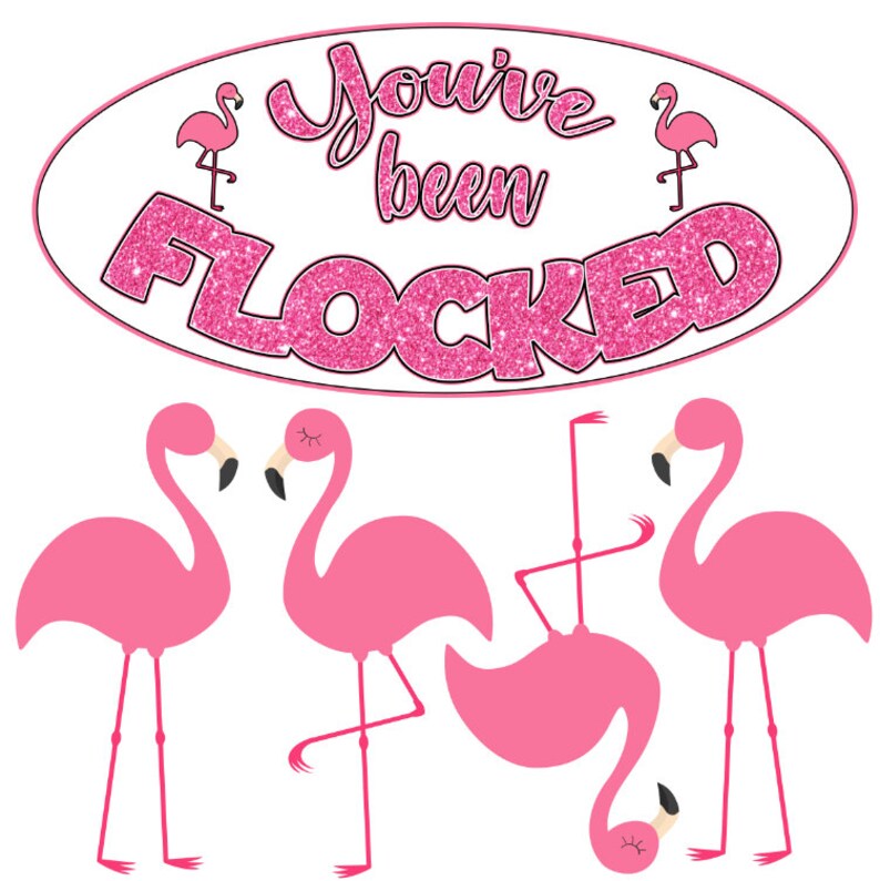 You've Been Flocked, Coroplast Yard Cards, Party Decor, Props, Cutouts ...