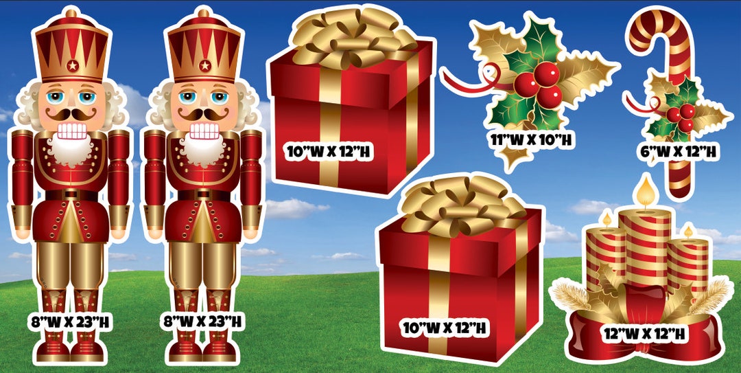 Nutcracker Gift Set Coroplast Yard Cards Party Decor Etsy